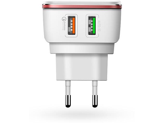 Kućni punjač LDNIO A2405Q dual USB 2.4A FAST CHARGING QC 3.0 + Type-C kabl
