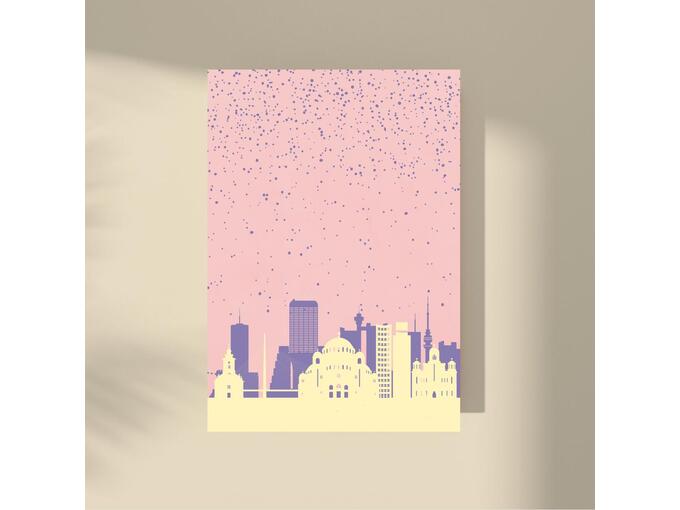 Imagio Studio poster Belgrade Panorama - Pastel No.1 30x40 cm, visokokvalitetni art papir