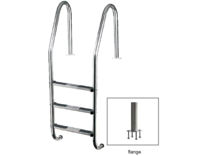 FF Merdevine Standard 3 stepenika AISI 304 gum step Flanša - EKO