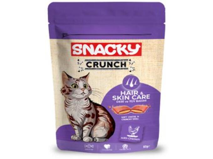 Snacky Hrskava poslastica za mačke-piletina (koža i dlaka)