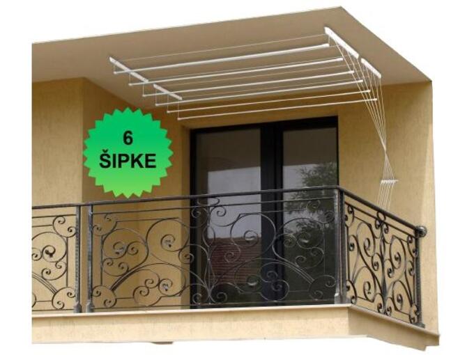 Plafonska susilica za ves sa 6 sipki 1.6m tavanska susilica za ves