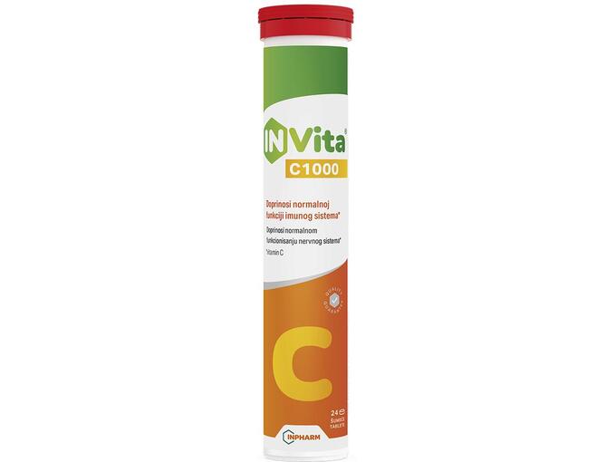 Inpharm InVita C1000 vitamin C - 24 šumeće tablete