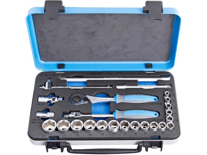 Unior Ključevi nasadni prihvat 3/8″ u metalnoj kutiji 239A 612509