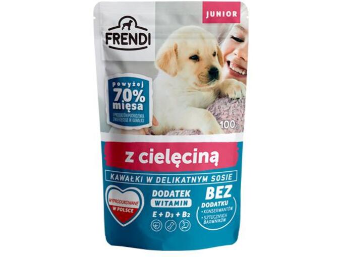 Frendi kesica za mlade pse junior sa teletinom 100g x 24kom