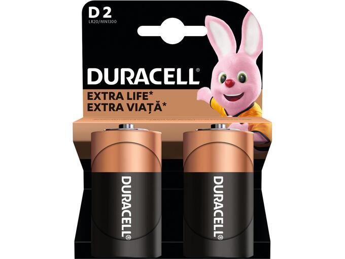Duracell Baterije Duralock Basic D LR 20/MN1300 2kom