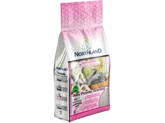 Northland posip za mačke sa mirisom bebi pudera 5l