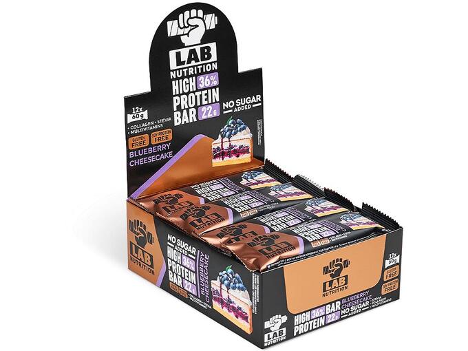 Proteinska čokoladica bez šećera - Box - 12kom x 60g - Borovnica i Cheesecake - Premium - bez šećera