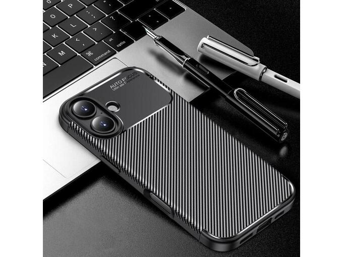 Maska za iPhone 17 Carbon Defender crna