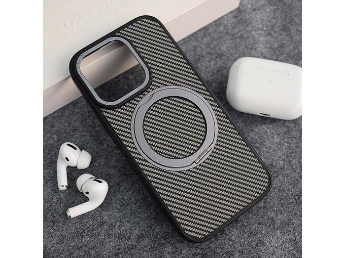 Maska za iPhone 16 Pro Max Carbon Stand Mag Case crna