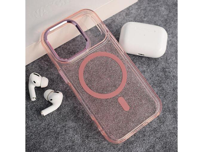 Maska za iPhone 17 Pro Mag Case Glitter roze
