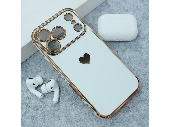 Maska za iPhone 17 Pro Heart Frame bela