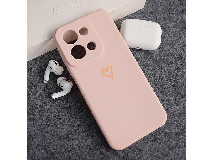 Maska za Xiaomi Redmi 15C (173mm) Golden Heartbeat roze