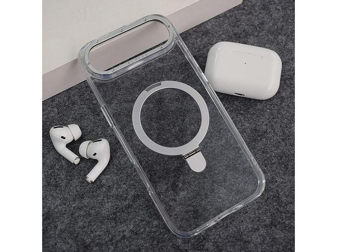 Maska za iPhone Air Berlia Clear Bracket Magnetic srebrna