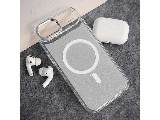 Maska za iPhone Air Mag Case Glitter bela