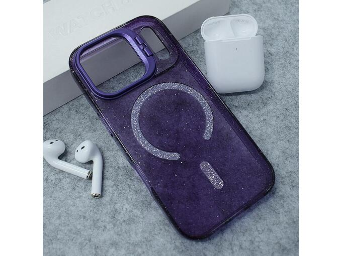 Maska za iPhone 17 Pro Max ljubičasta Mag Case Bling Camera Bracket