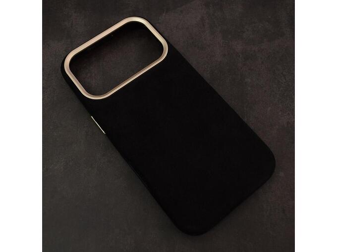 Maska za iPhone 17 Pro Mag Case Alkantara crna