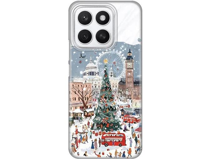 Maska za Honor X8c Christmas Town Silikonska Print Skin