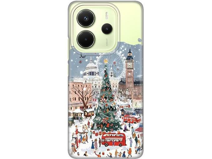 Maska za Xiaomi Redmi Note 14 4G (SRB) Christmas Town Silikonska Print Skin