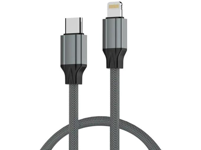 Data kabl LDNIO LC441I 30w, Type C na iPhone lightning sivi 1m