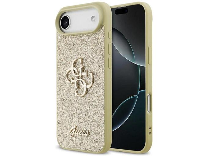 Maska za iPhone Air Guess Fixed Glitter Big 4G zlatna