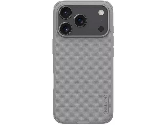 Maska za iPhone 17 Pro Max (bez otvora za logo) titanijum Nillkin Super Frosted Shield Pro siva