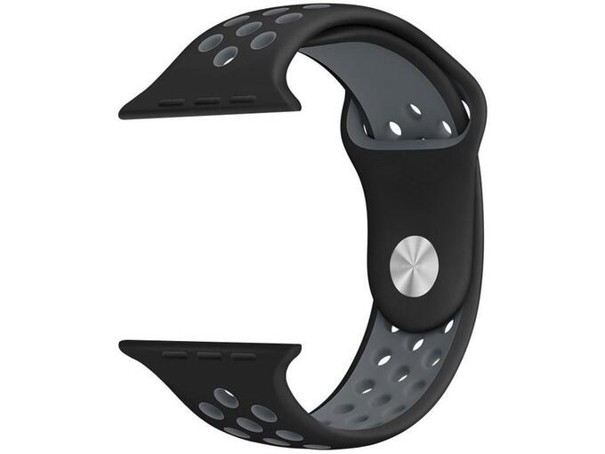 Narukvica za Apple Watch Sport Silicone Strap black grey M/ L 42/ 44/ 45 mm