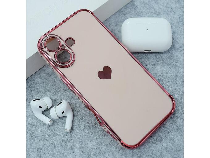 Maska za iPhone 17 Heart Frame roze