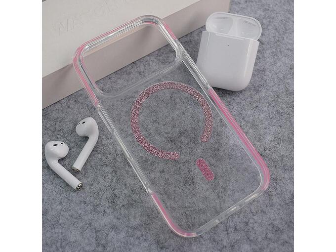 Maska za iPhone 17 Pro Mag Case Bling roze