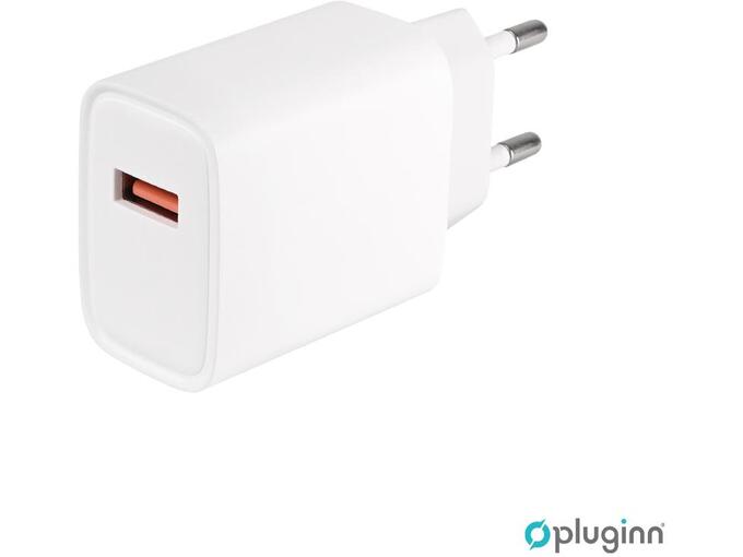 Kućni Punjač Pluginn AJ-18 QC3.0 18W sa Type C kablom beli CE