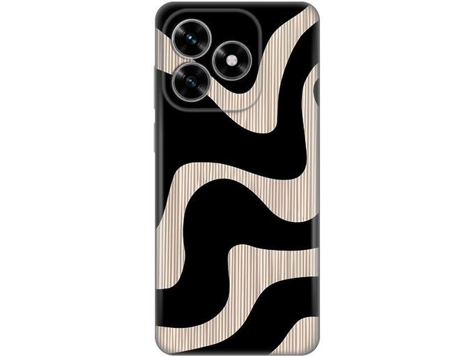 Maska za Honor X5c Plus Black Flow Silikonska Print Skin