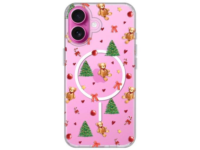 Maska za iPhone 16 61 Merry Bear Print Magsafe