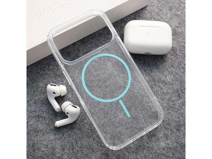 Maska za iPhone 17 Pro Mag Case Clear Slim plava