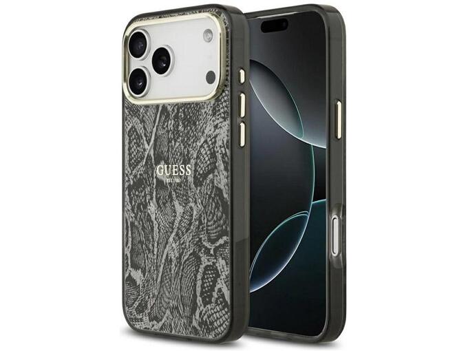 Maska za iPhone 17 Pro Max Guess Python Pattern MagSafe crna