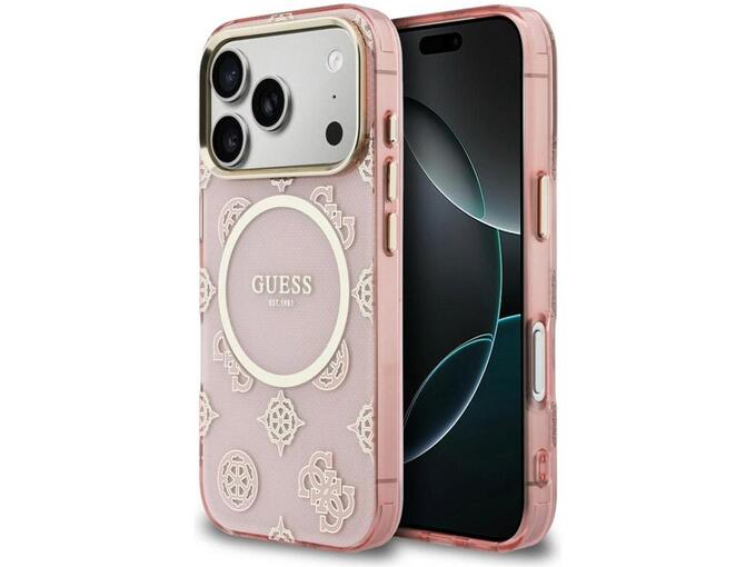 Maska za telefon iPhone 17 Pro Guess IML Peony Dot MagSafe