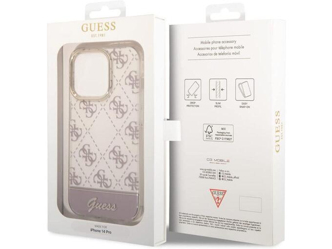 Maska za telefon iPhone 14 Pro PC/TPU Peony Glitter Script Logo