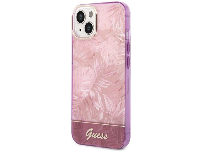Maska Guess PC/ TPU Jungle za iPhone 14 Plus Pink.
