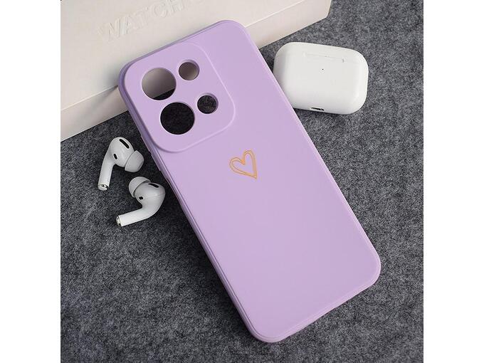 Maska Golden Heartbeat za Xiaomi Redmi 15C (173mm) ljubicasta