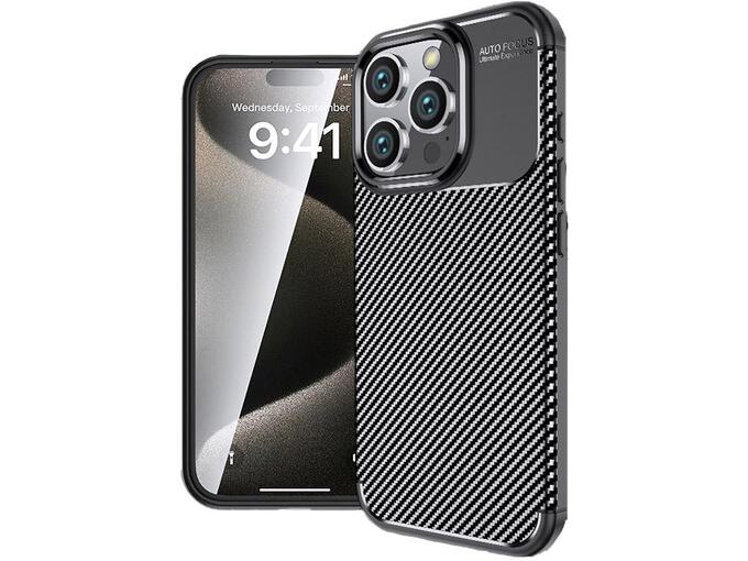 Maska Carbon Defender za iPhone 16 Pro Max crna