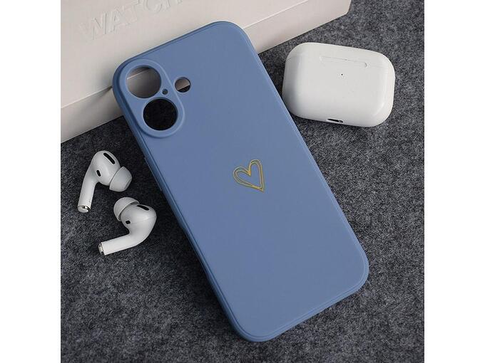Maska Golden Heartbeat za iPhone 17 plava