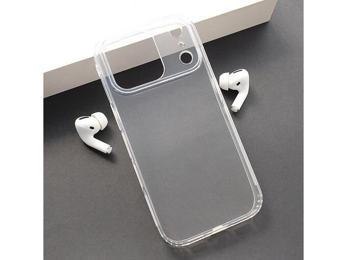 Maska Skin Silikon with pluggy za iPhone 17 Pro Max transparent