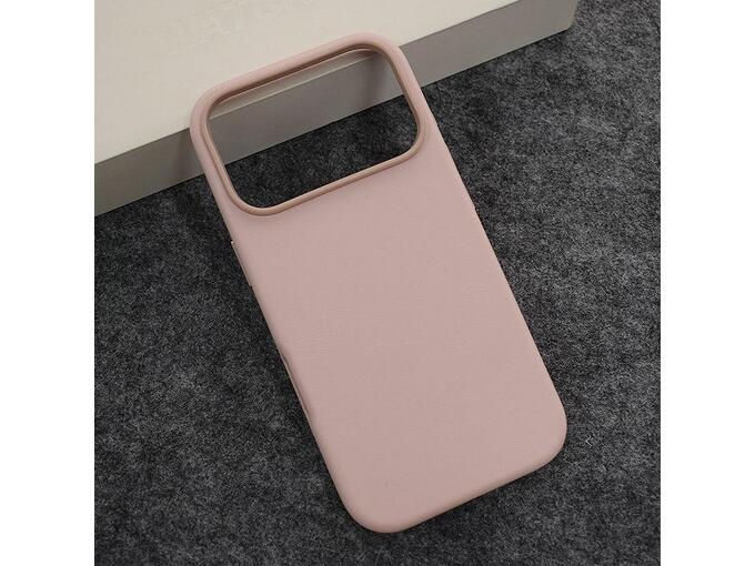 Maska Beautiful Shine Leather za iPhone 17 Pro Max roze