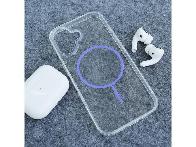Maska Mag Case Clear Slim za iPhone 16 ljubicasta