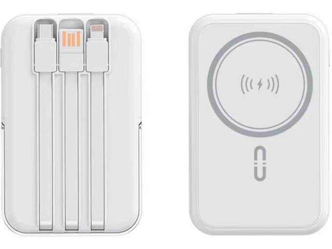 Power Bank MagSafe sa držačem za telefon 5000 mAh beli