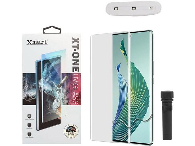 Zastitno staklo XMART UV Glue Full Cover + lampa za Honor Magic 6