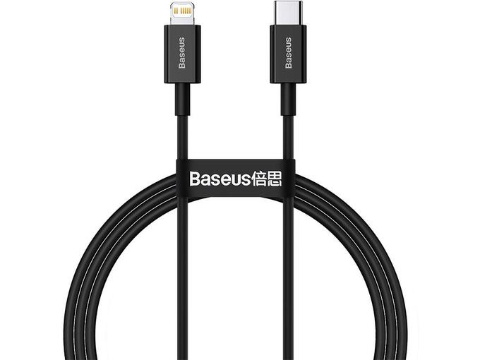 Kabel Baseus Superior PD Fast Charging Type-C na Lightning 20W crni 1m