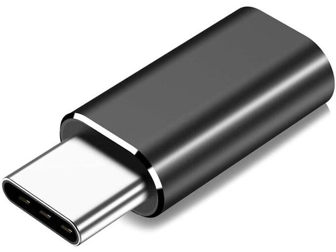 Adapter Type-C muski na Lightning zenski crni