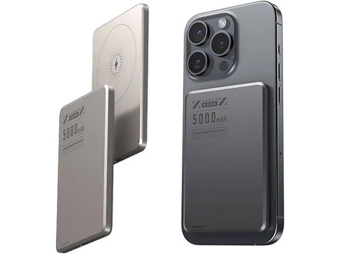 Power Bank Mag Charger 5000mAh PD20W+15W ljubicasti