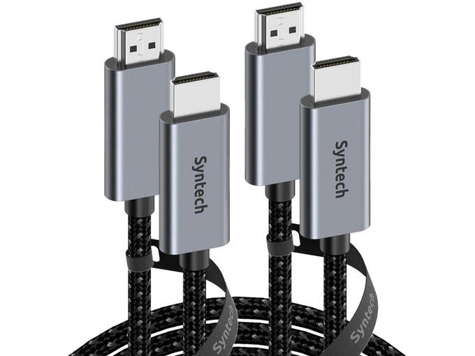 Kabel Syntech HDMI na HDMI 4K braided (2 komada) crni