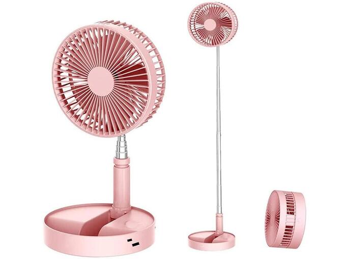 Ventilator sa podesivom visinom i daljinskim upravljacem roze