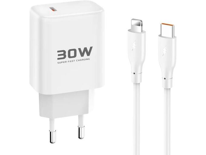 Konfulon Kućni punjač Joko JK89 + DC66 PD 30 W Lightning beli